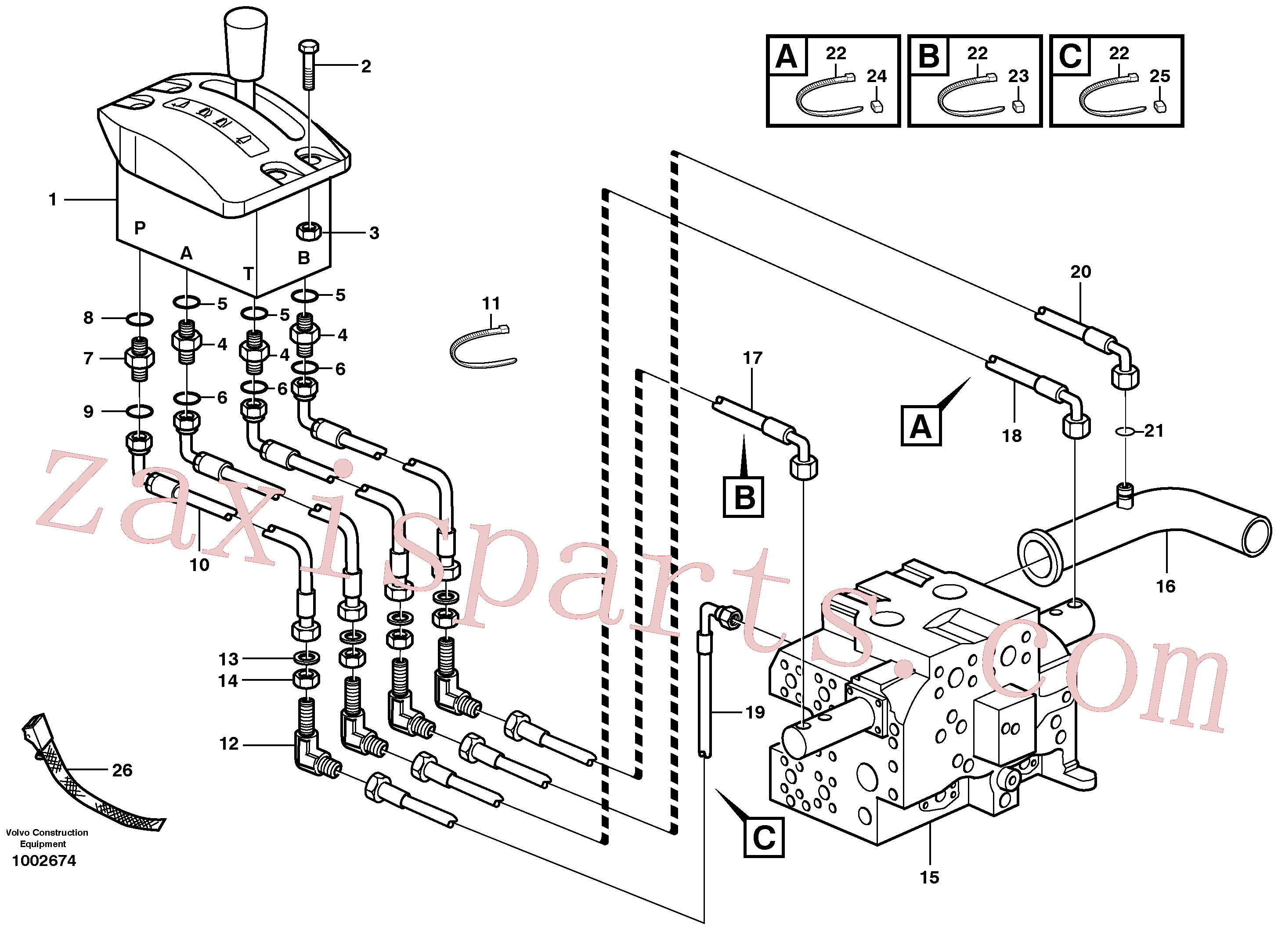 VOE935426 for Volvo Servo system, tipper control(1002674 assembly)