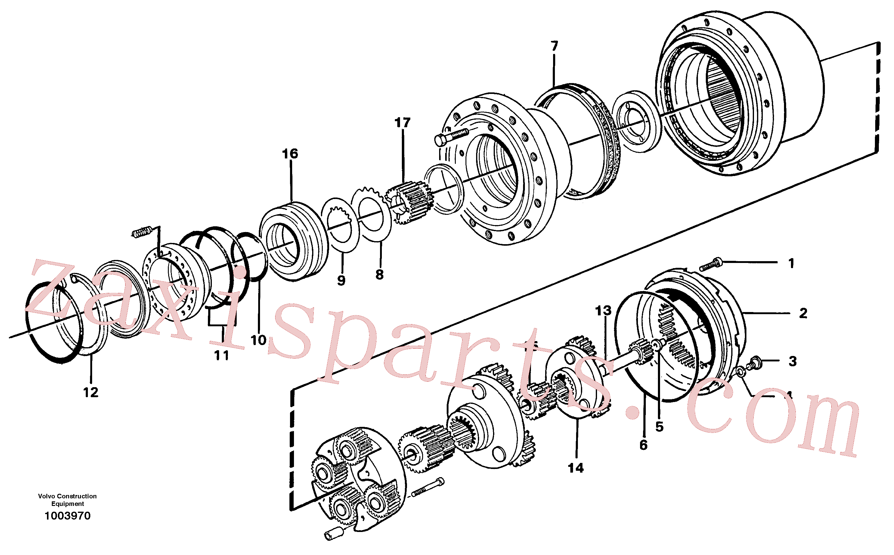 RM70921408 for Volvo Planetary drive(1003970 assembly)