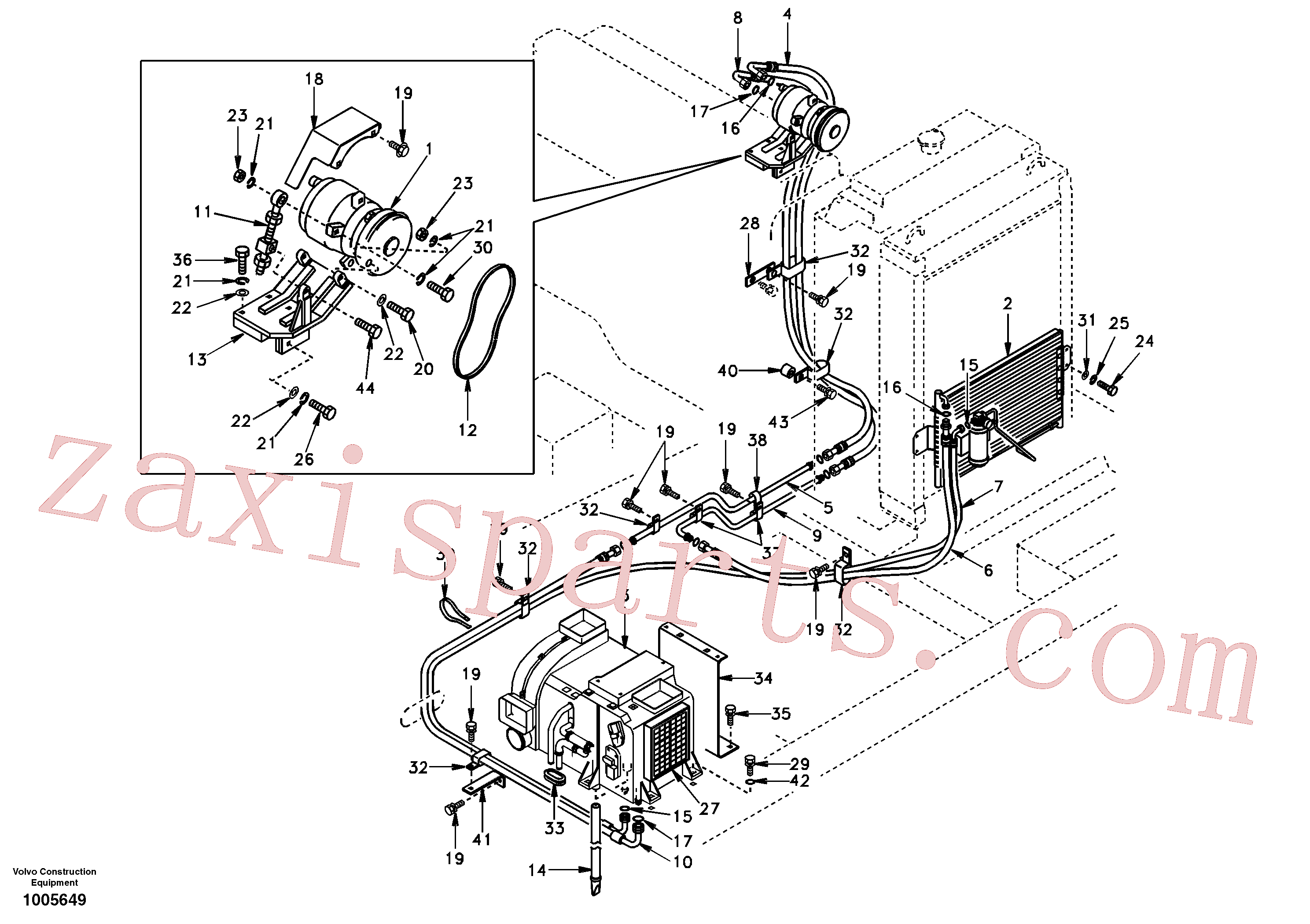 SA9011-11008 for Volvo Air conditioning unit line(1005649 assembly)