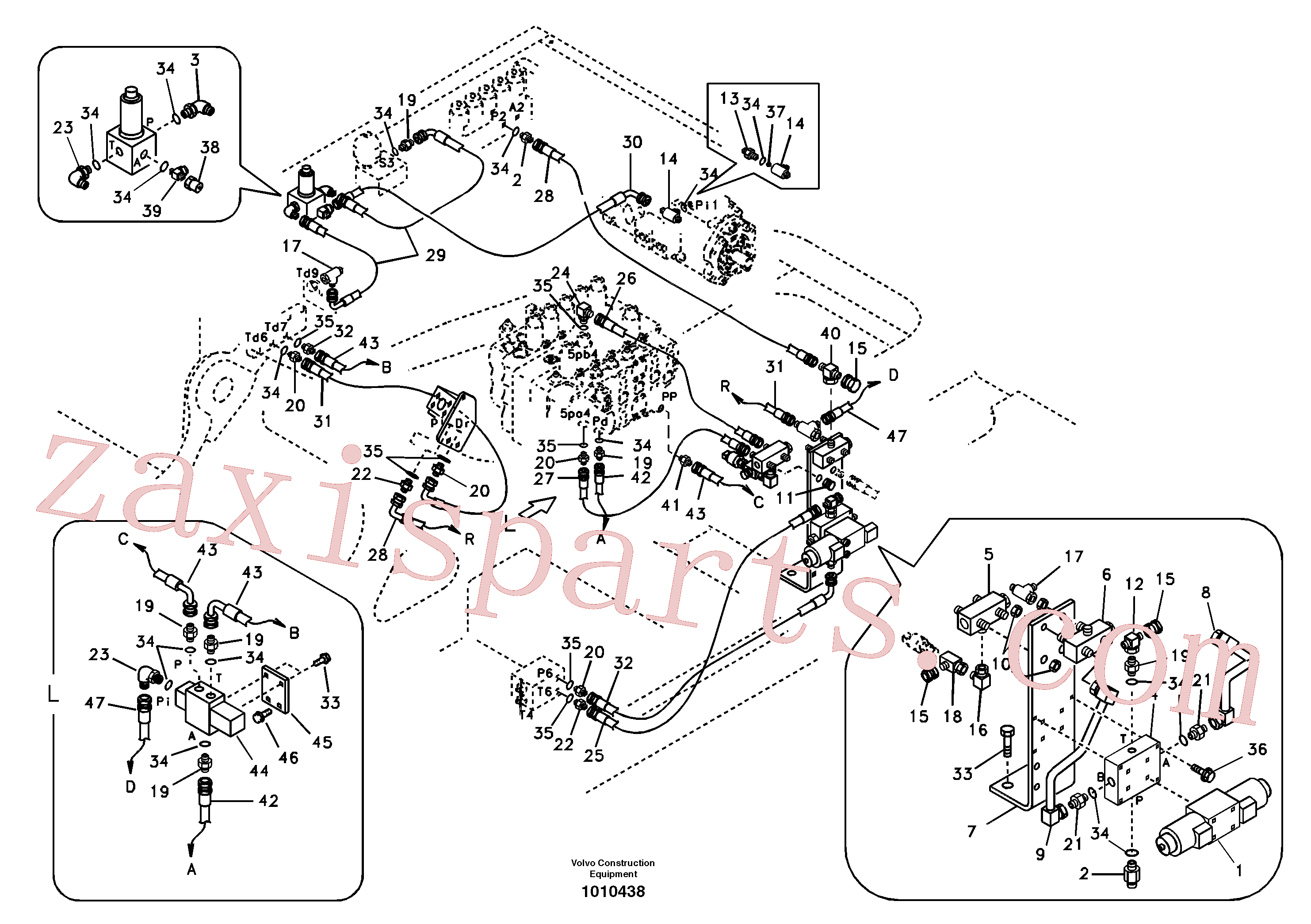 SA9451-03267 for Volvo Working hydraulic, hammer and shear for 1st pump flow(1010438 assembly)