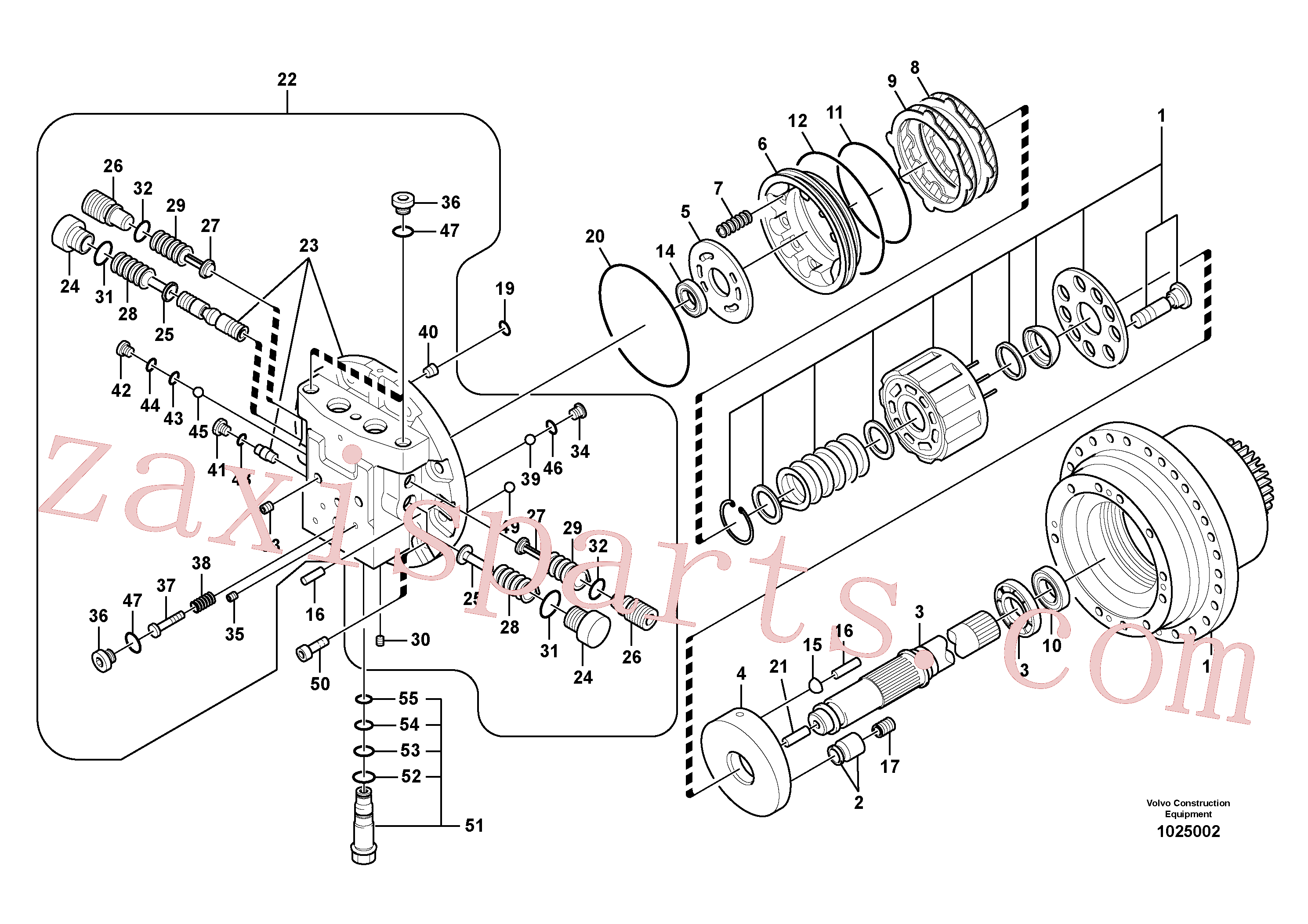 SA8220-14930 for Volvo Travel motor(1025002 assembly)