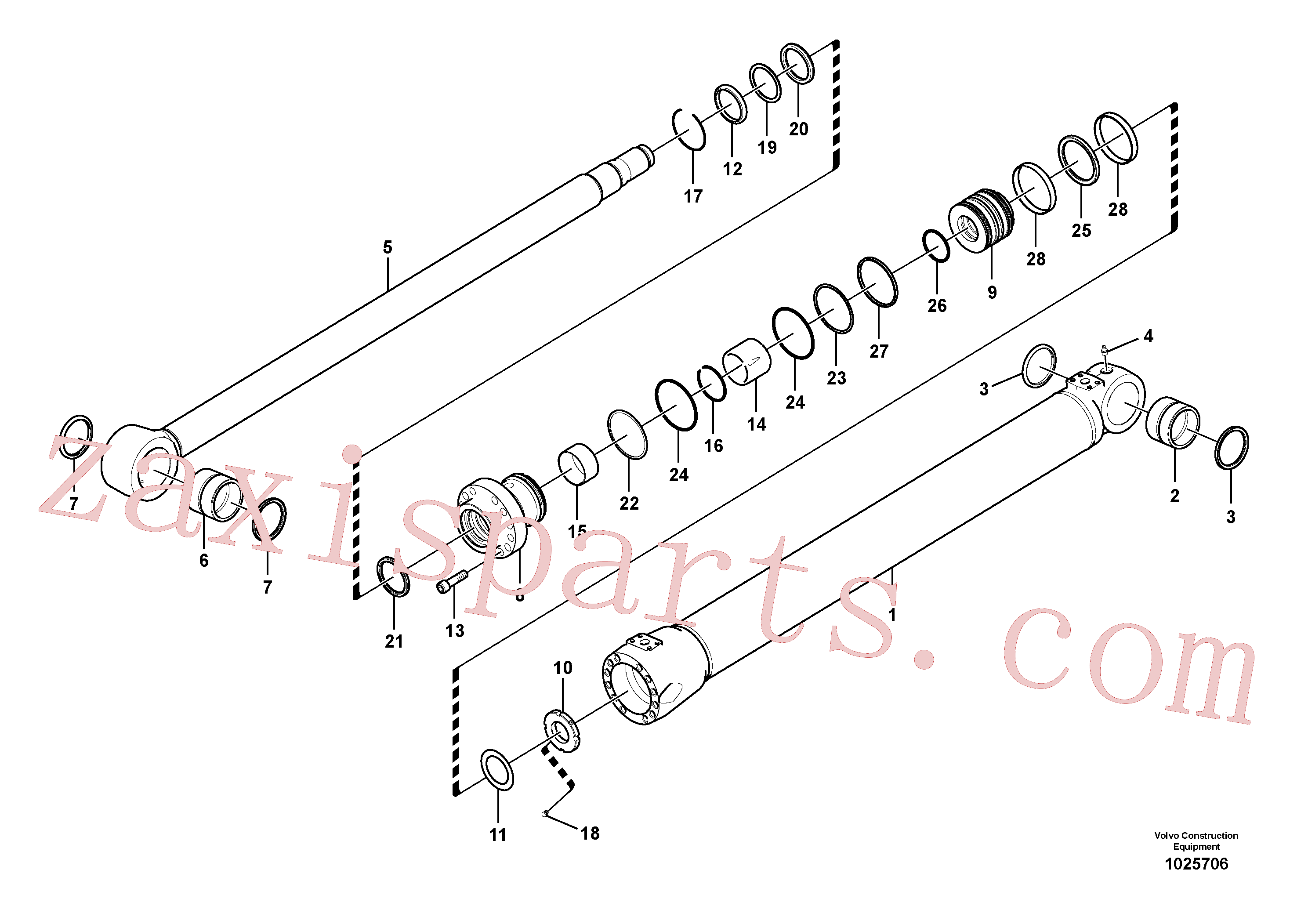 SA1146-01570 for Volvo Boom cylinder, Boom cylinder, adjustable 1st(1025706 assembly)