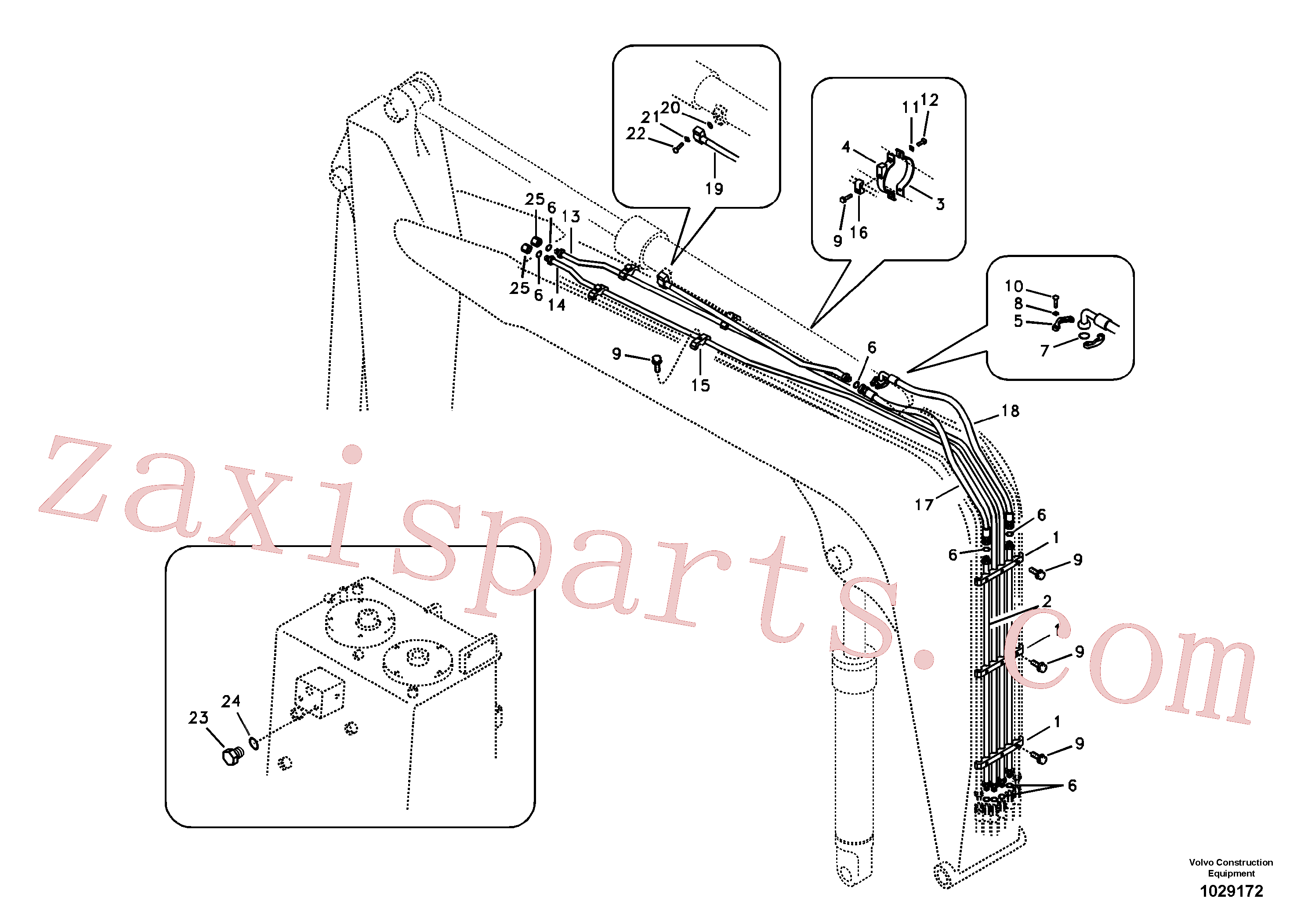 VOE14528544 for Volvo Working hydraulic, dipper arm cylinder on boom.(1029172 assembly)