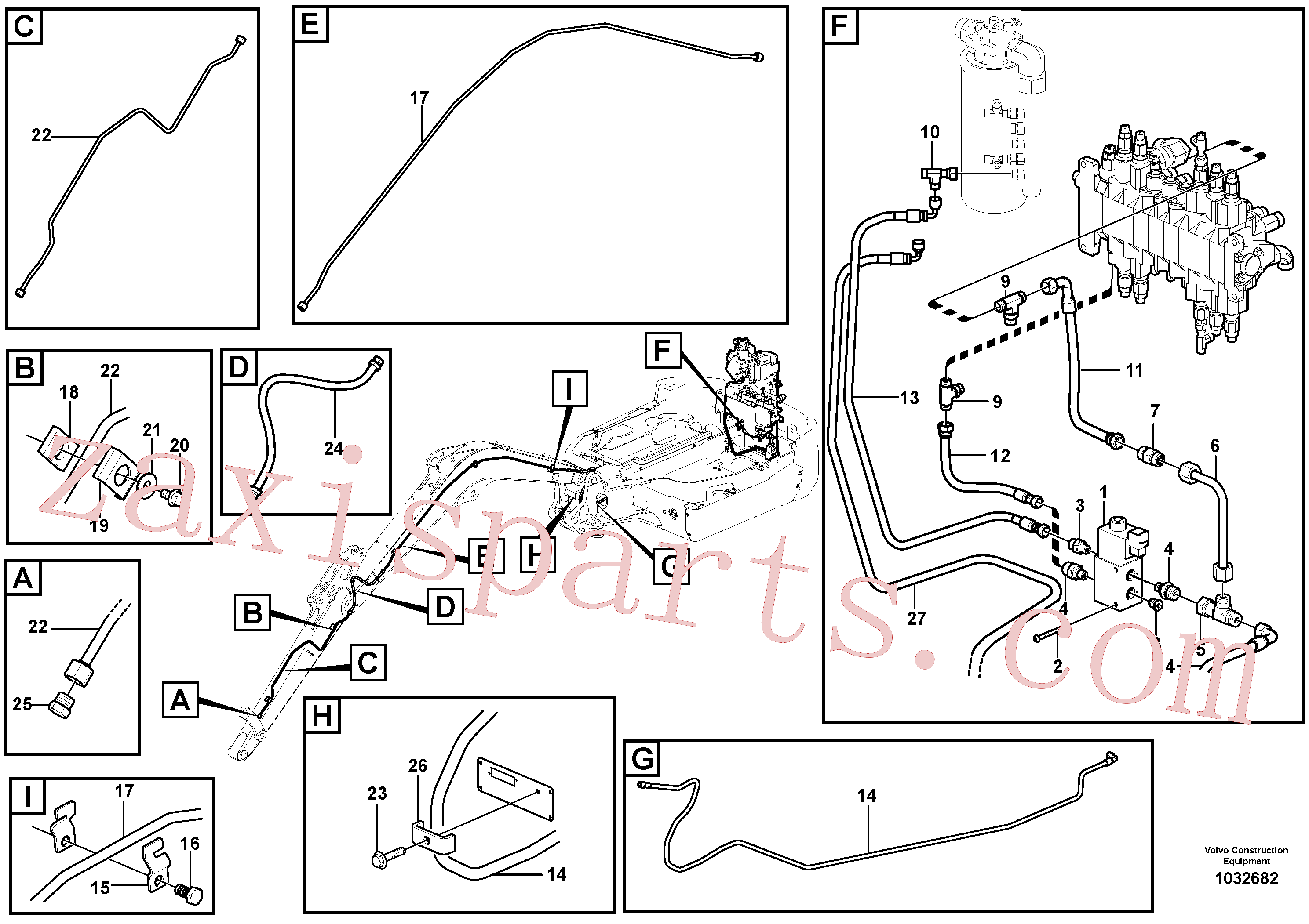 VOE969440 for Volvo Hyd. circuit (quickfit/double-acting)(1032682 assembly)