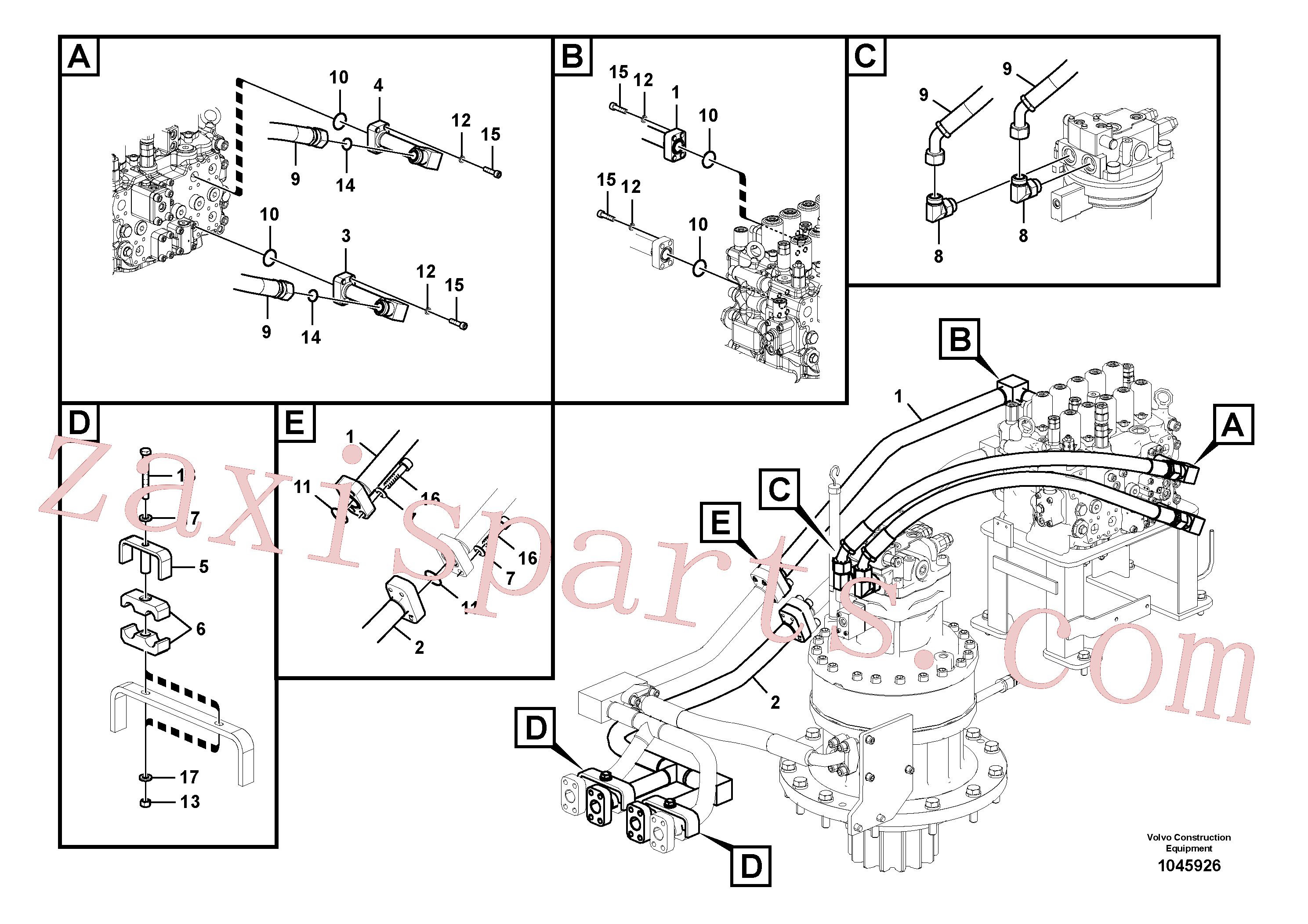 China Made VOE14634837 Pipe parts for Volvo Excavator