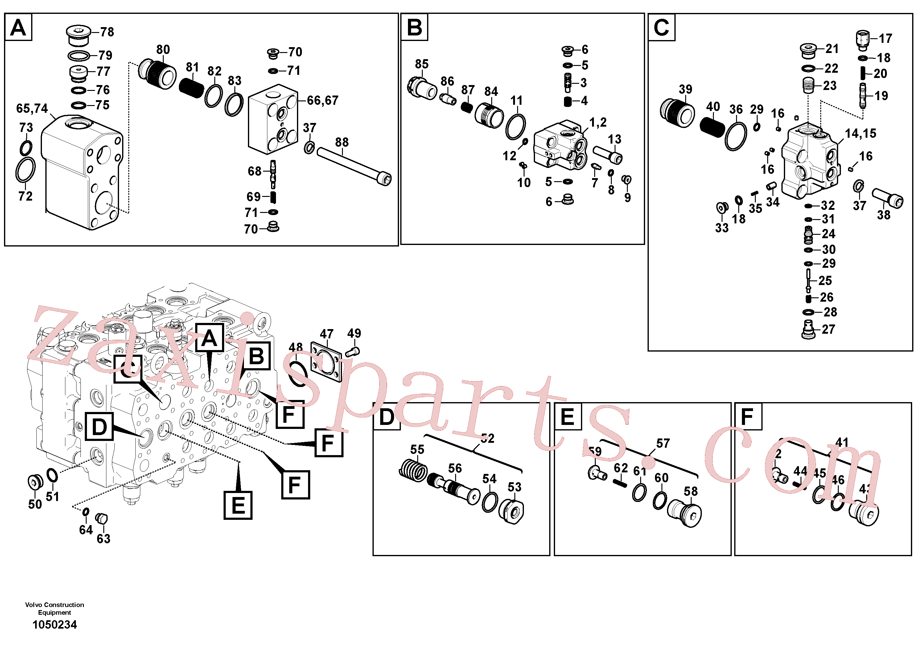 VOE14674931 for Volvo Main control valve(1050234 assembly)