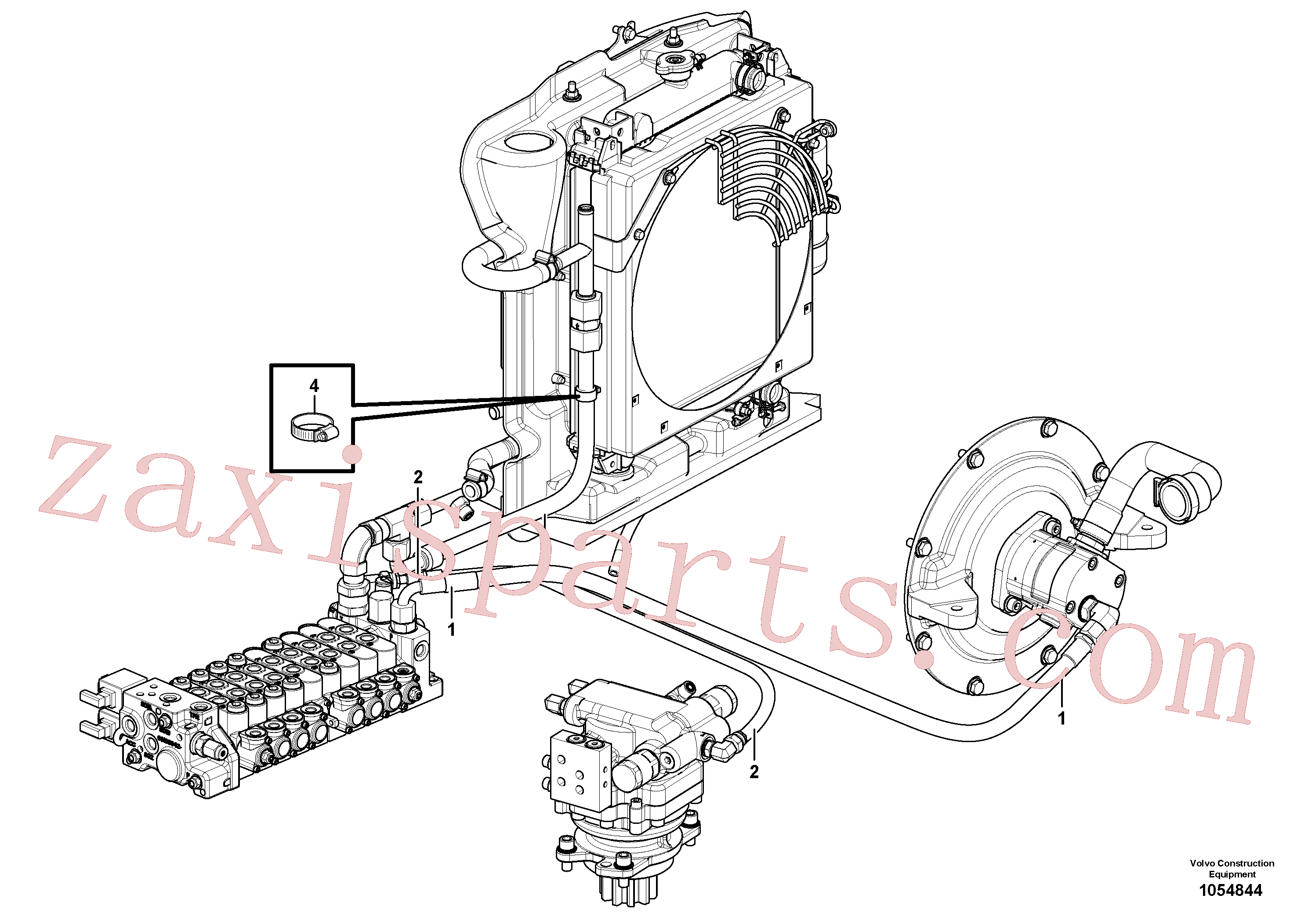 VOE993961 for Volvo Hydraulic circuit, upper frame(1054844 assembly)