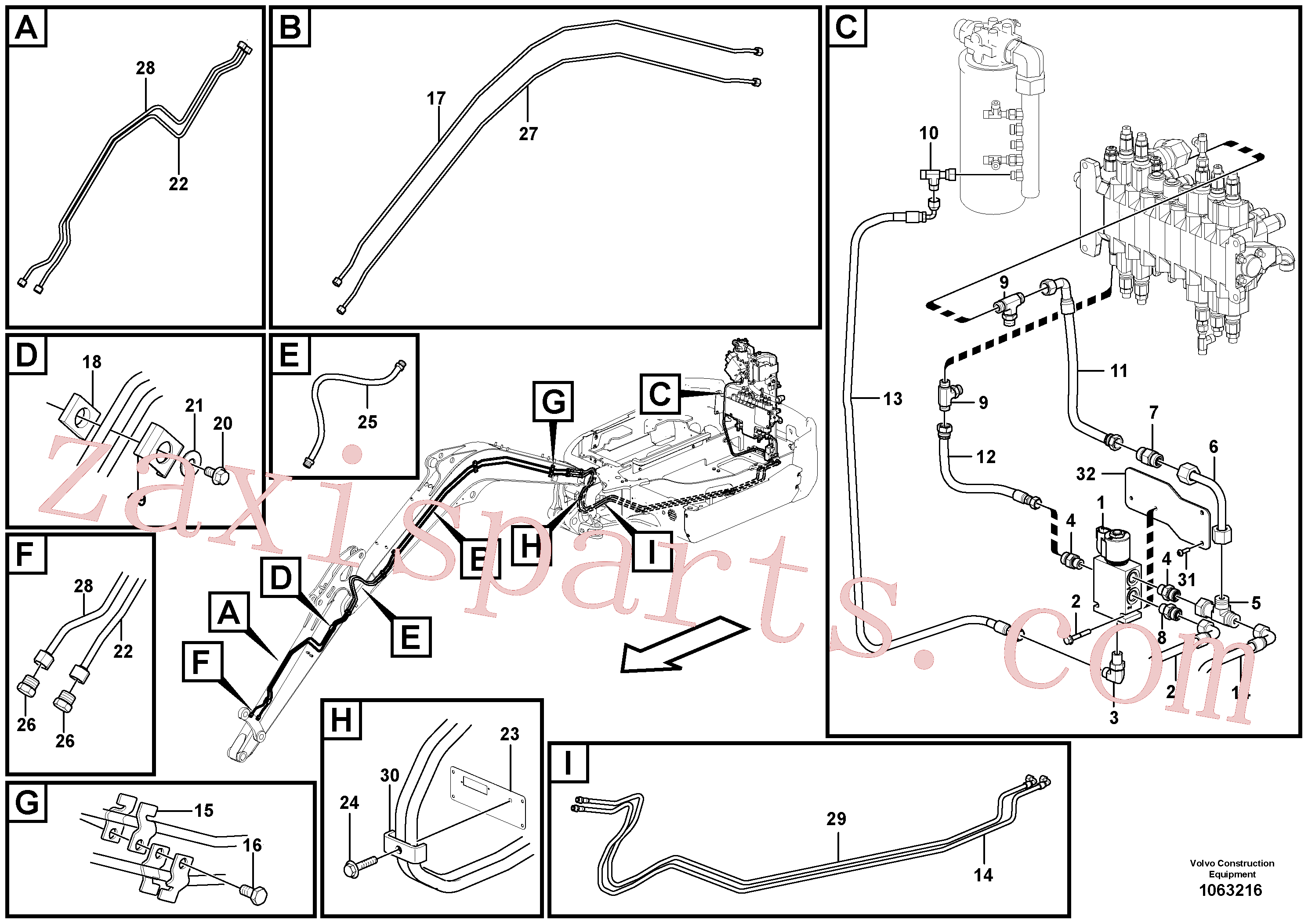 VOE11808565 for Volvo Hyd. circuit (quickfit/double-acting)(1063216 assembly)