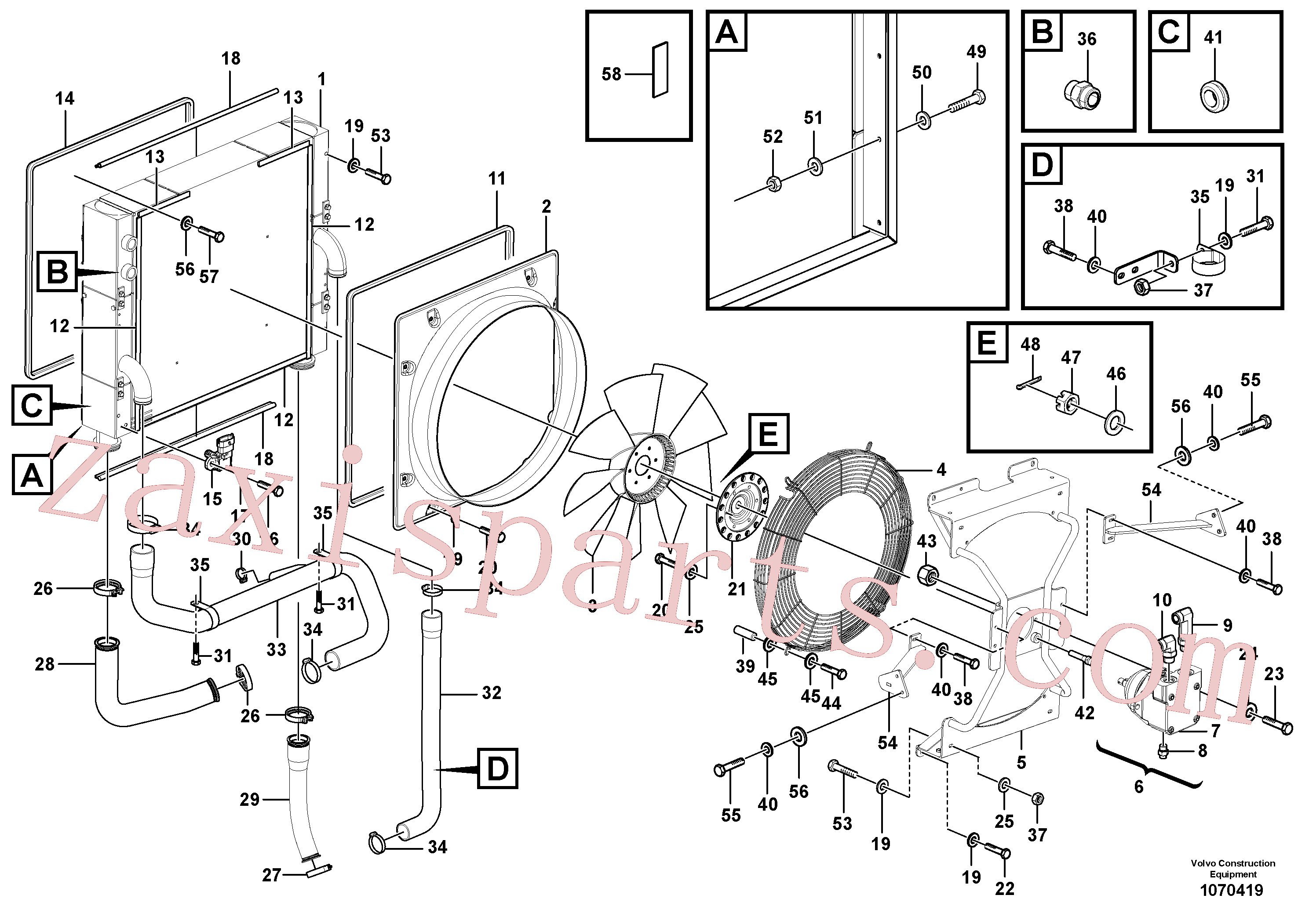 VOE11714656 for Volvo Cooling system(1070419 assembly)