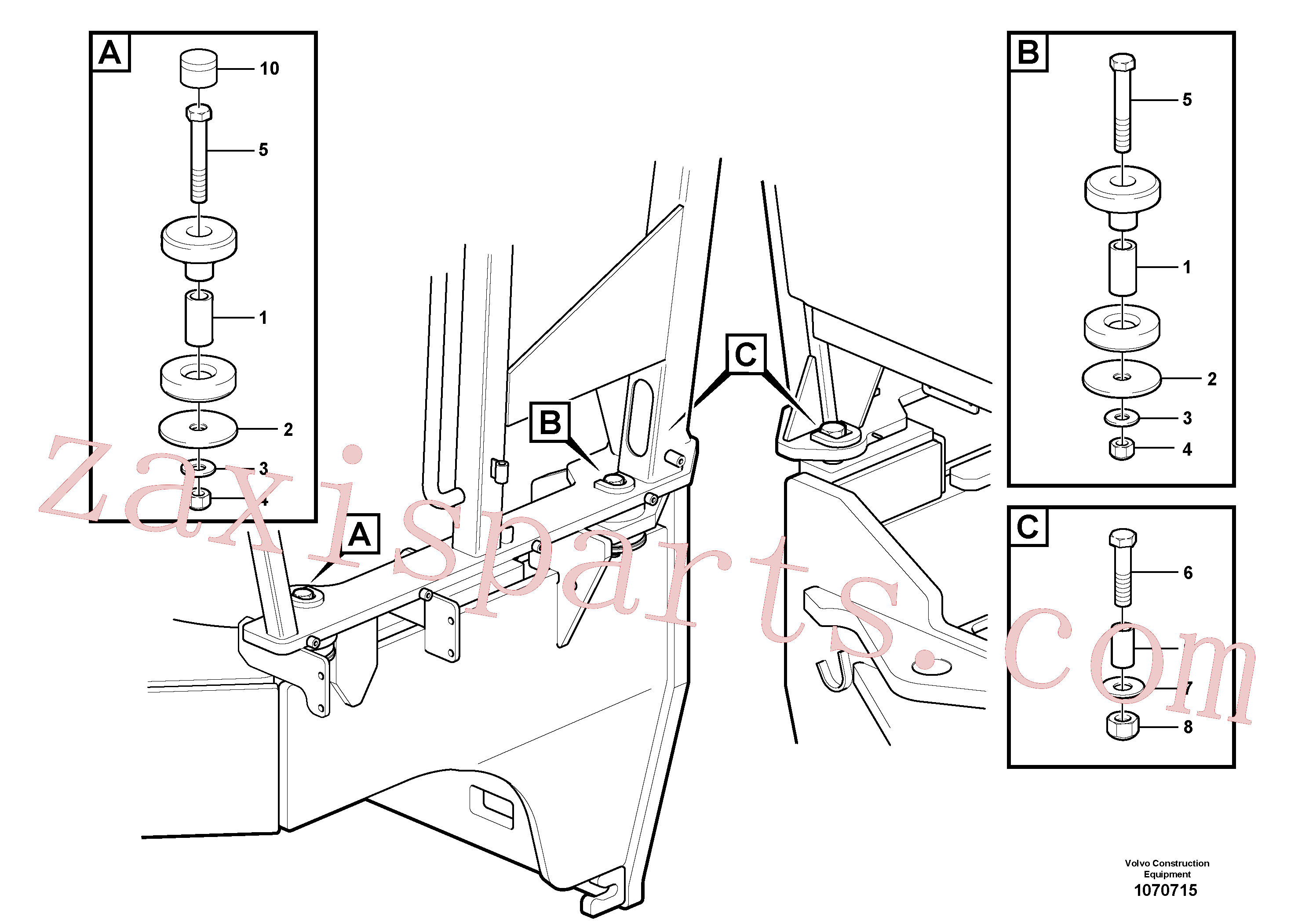 VOE983381 for Volvo Cab mounts(1070715 assembly)