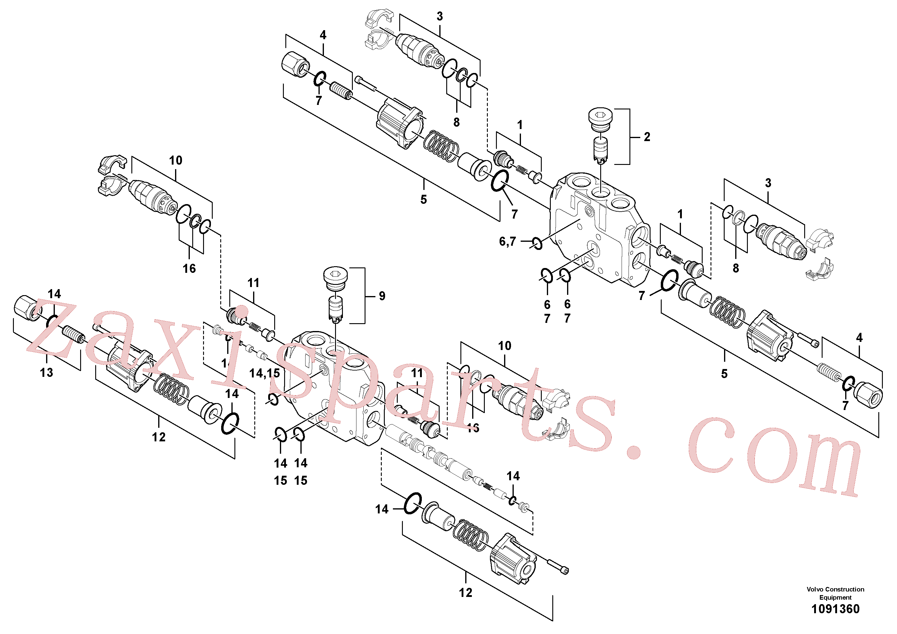 PJ7417729 for Volvo Valve section(1091360 assembly)