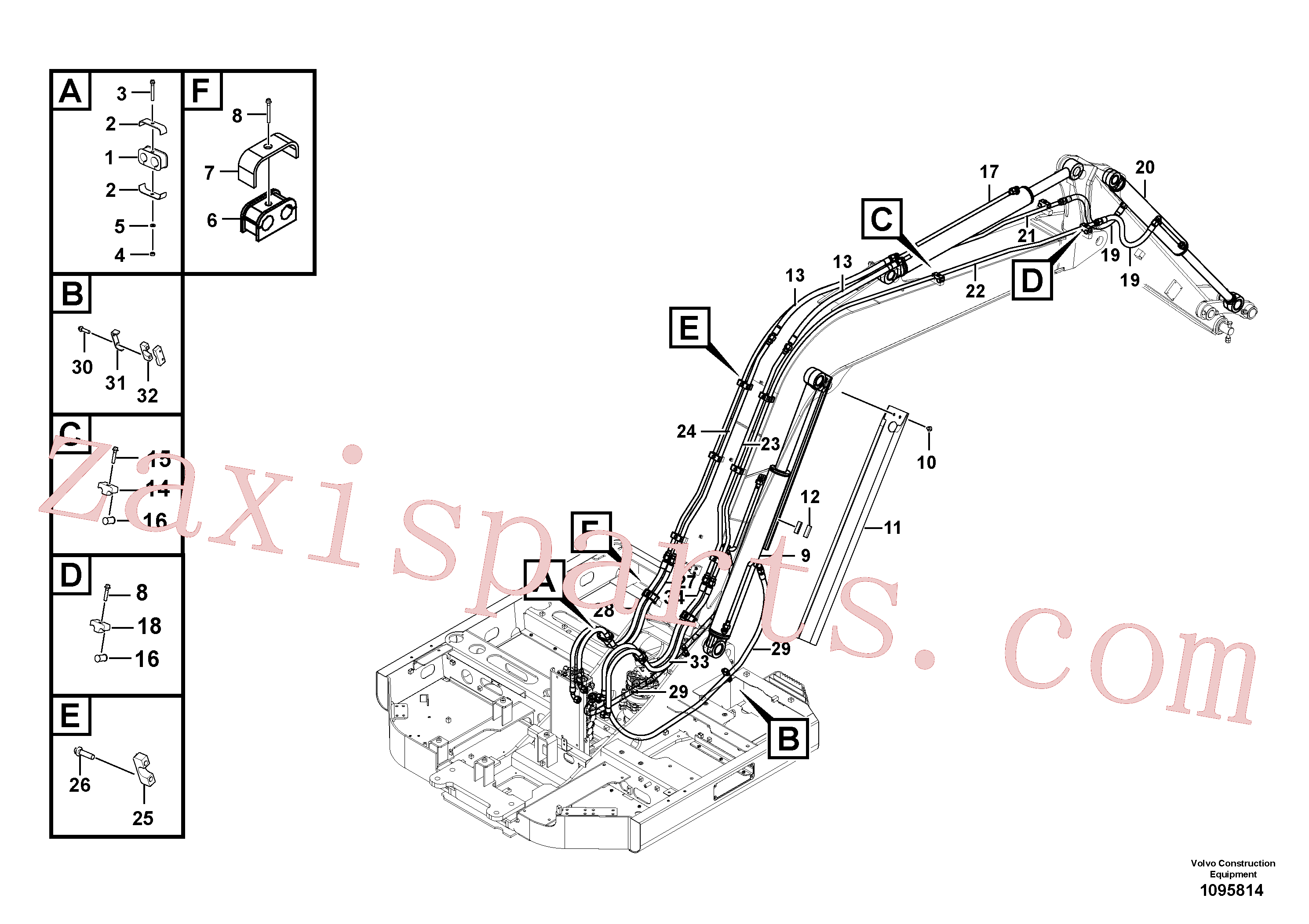 VOE14734173 for Volvo Working hydraulic system(1095814 assembly)