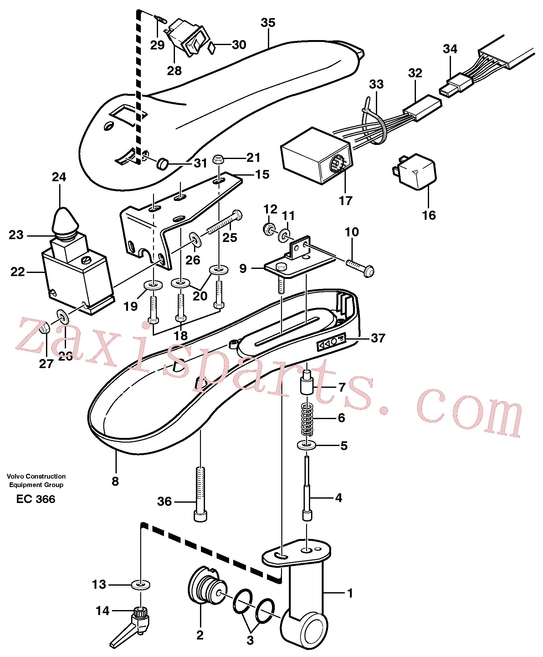 VOE969440 for Volvo Arm rest.(EC366 assembly)