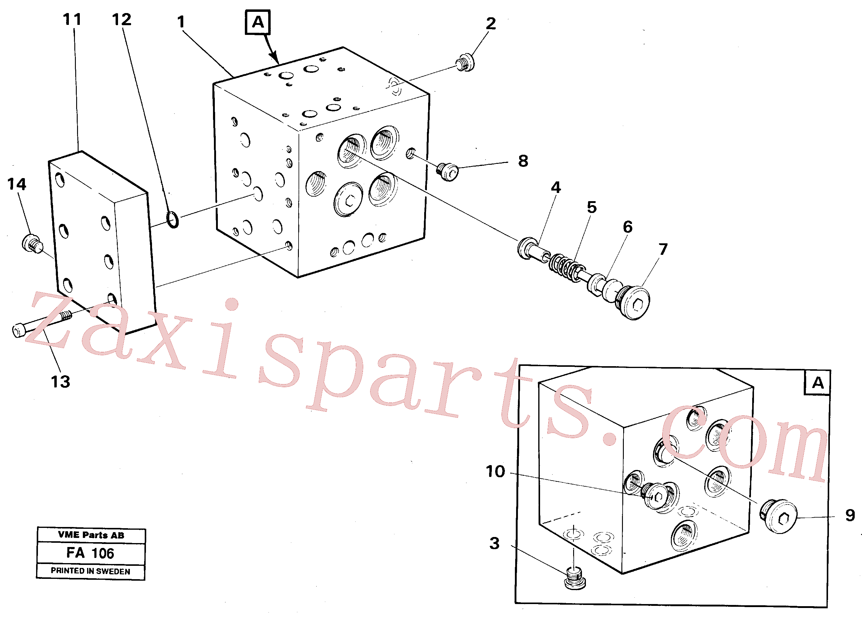 VOE14264397 for Volvo Slew valve block(FA106 assembly)