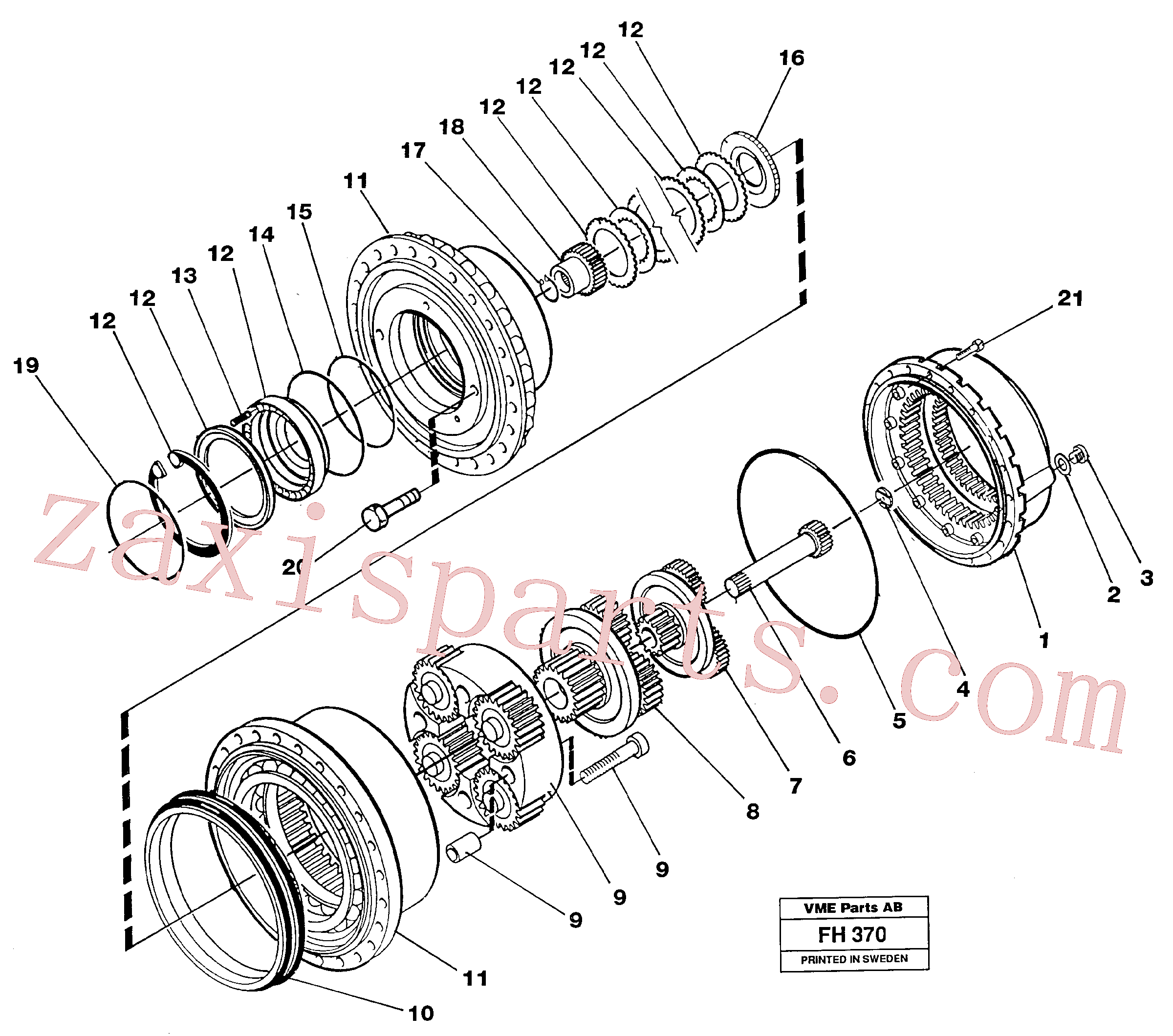 RM70921408 for Volvo Planetary gear, travel(FH370 assembly)