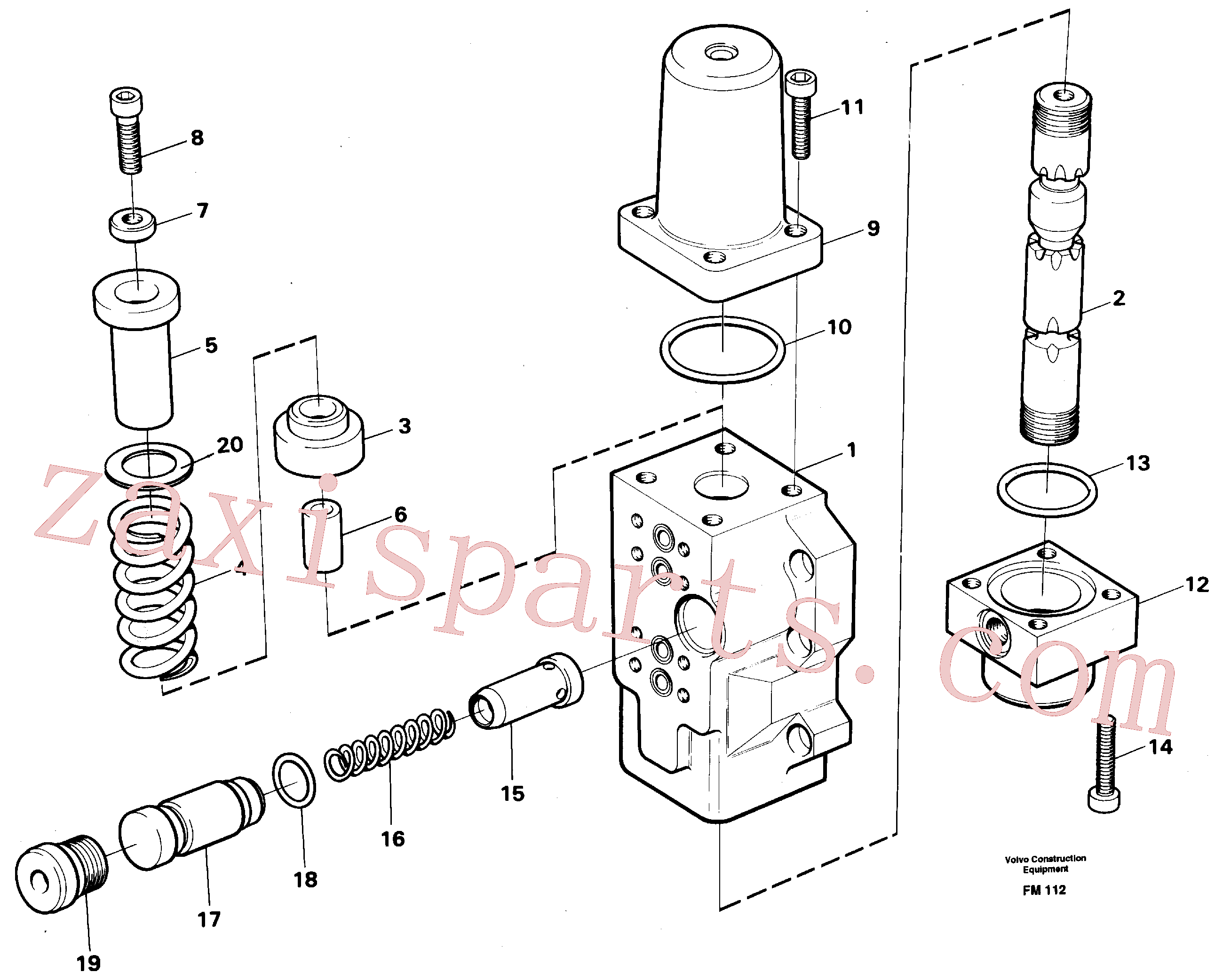 VOE14054630 for Volvo Four-way valve, dipper secondary(FM112 assembly)