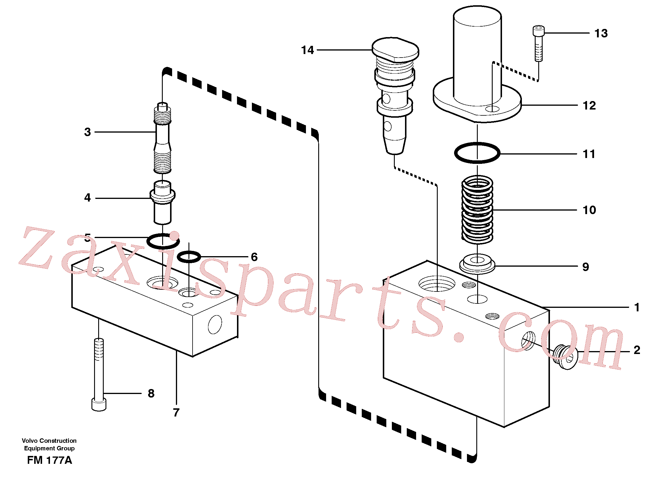 VOE14054984 for Volvo Thermostatic valve(FM177A assembly)