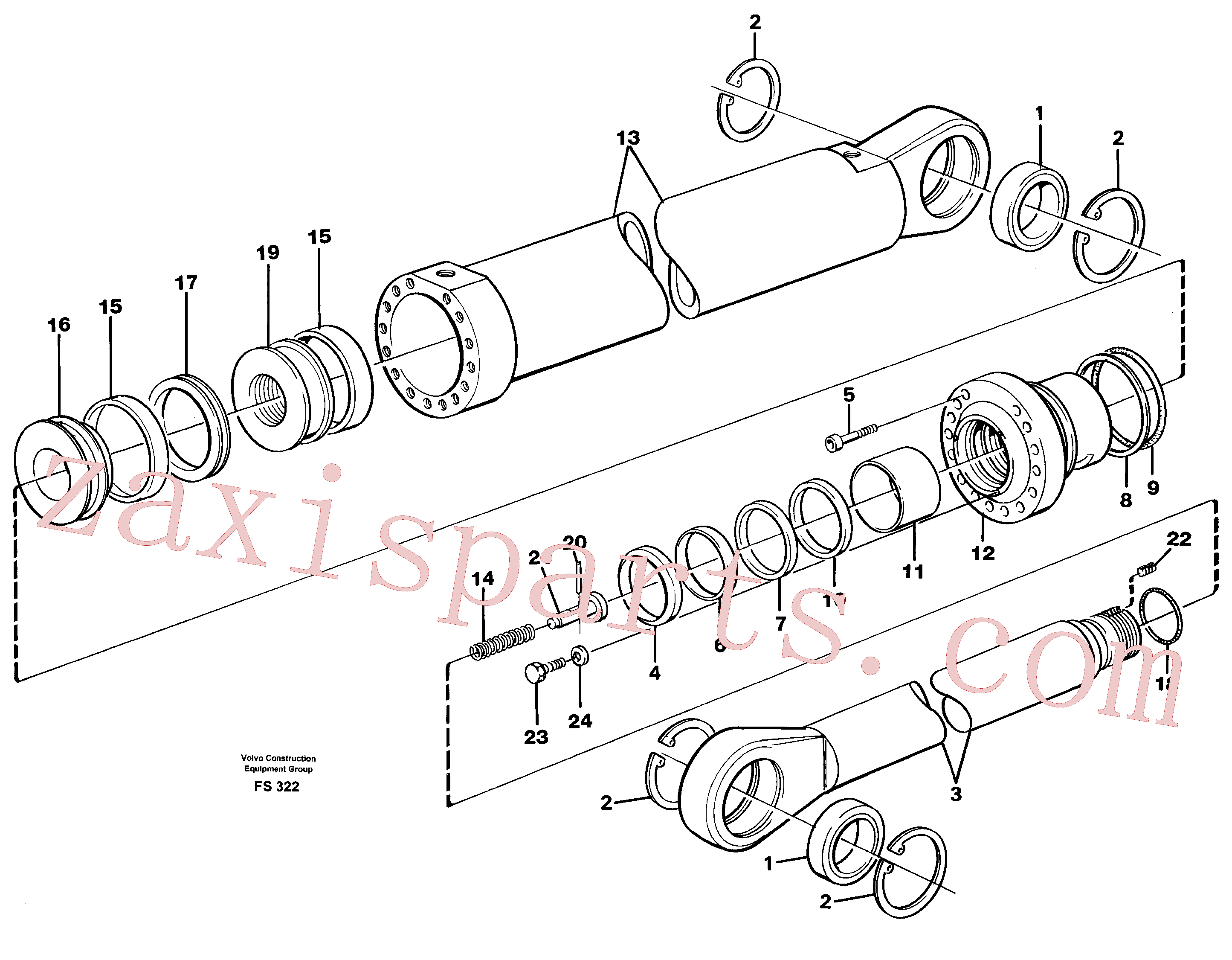 VOE14247901 for Volvo Bucket cylinder(FS322 assembly)