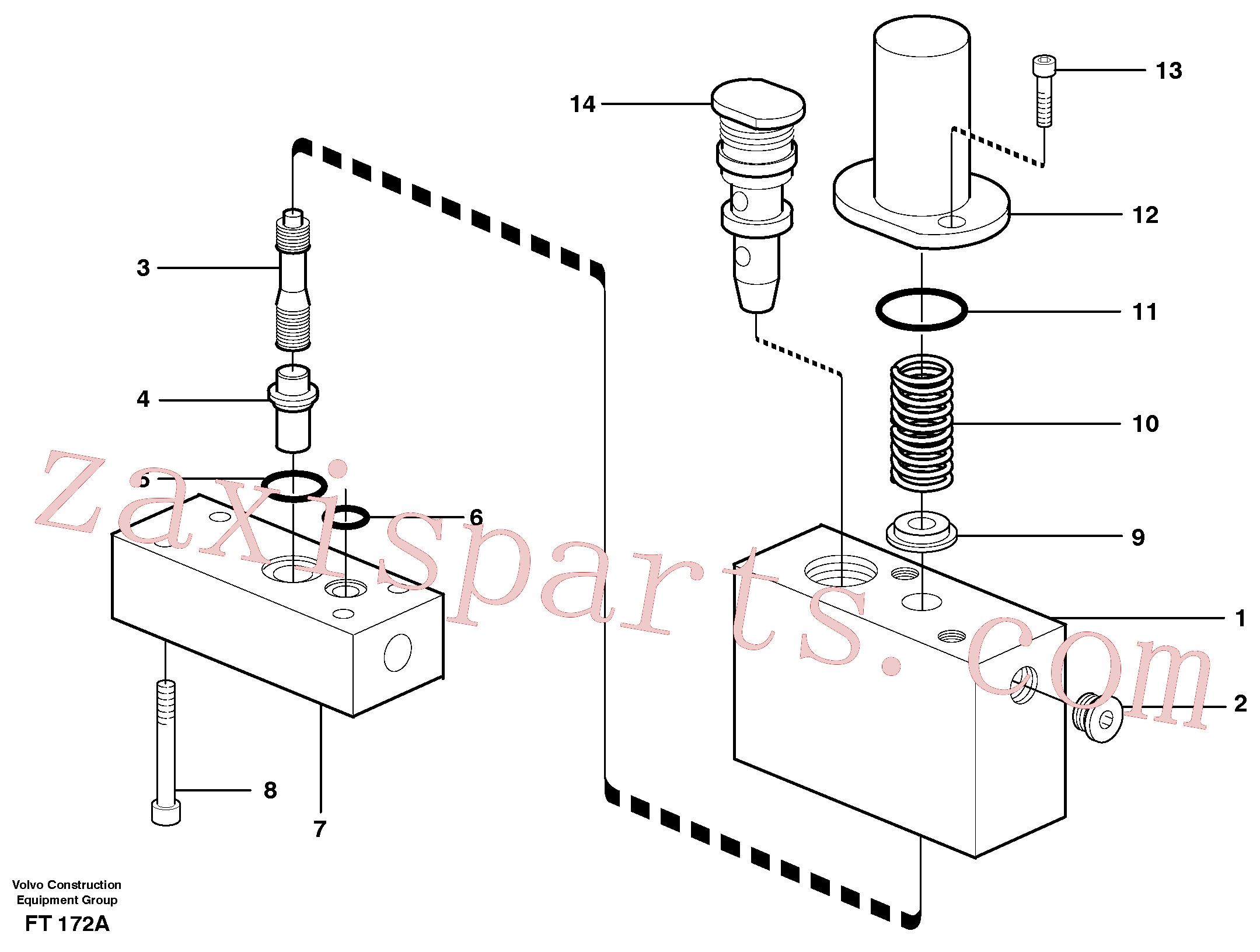 VOE14054984 for Volvo Thermostatic valve(FT172A assembly)