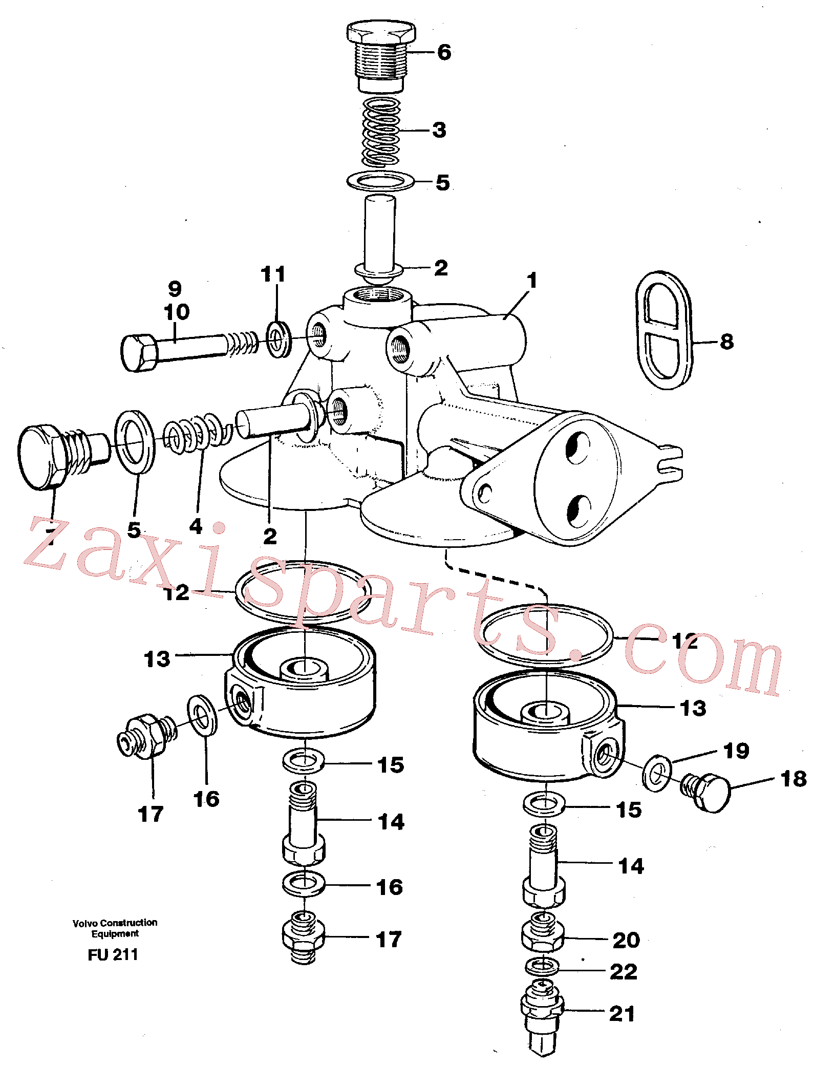 VOE13966459 for Volvo Filter housing(FU211 assembly)