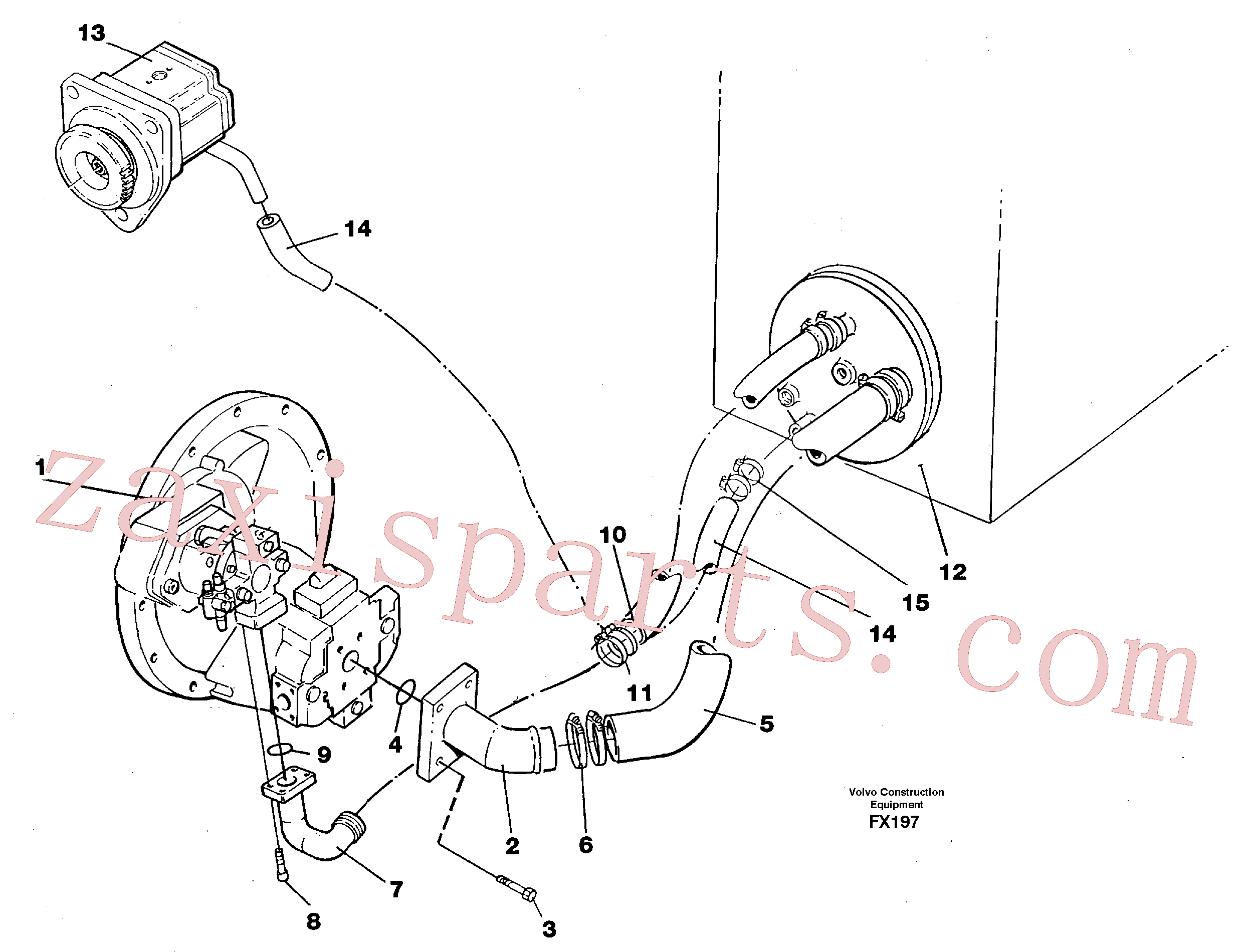 VOE925078 for Volvo Hydraulic system suction lines(FX197 assembly)