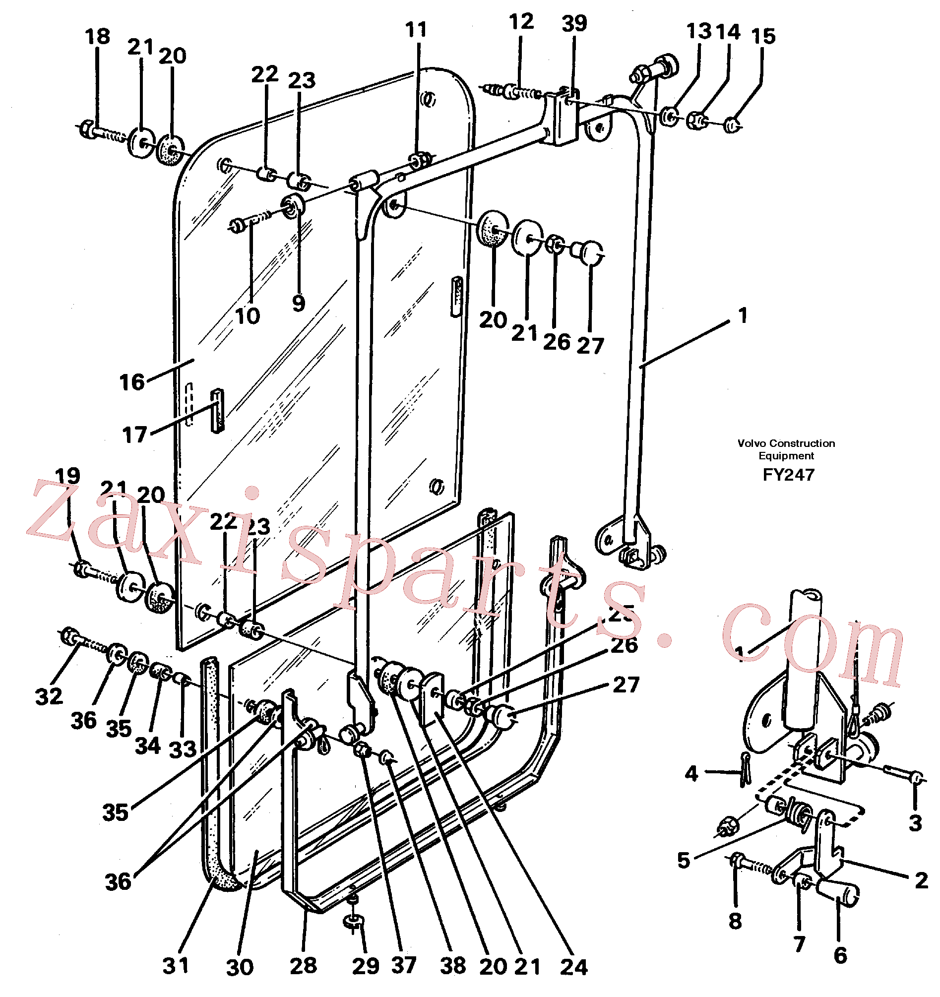 VOE14213254 for Volvo Front window(FY247 assembly)