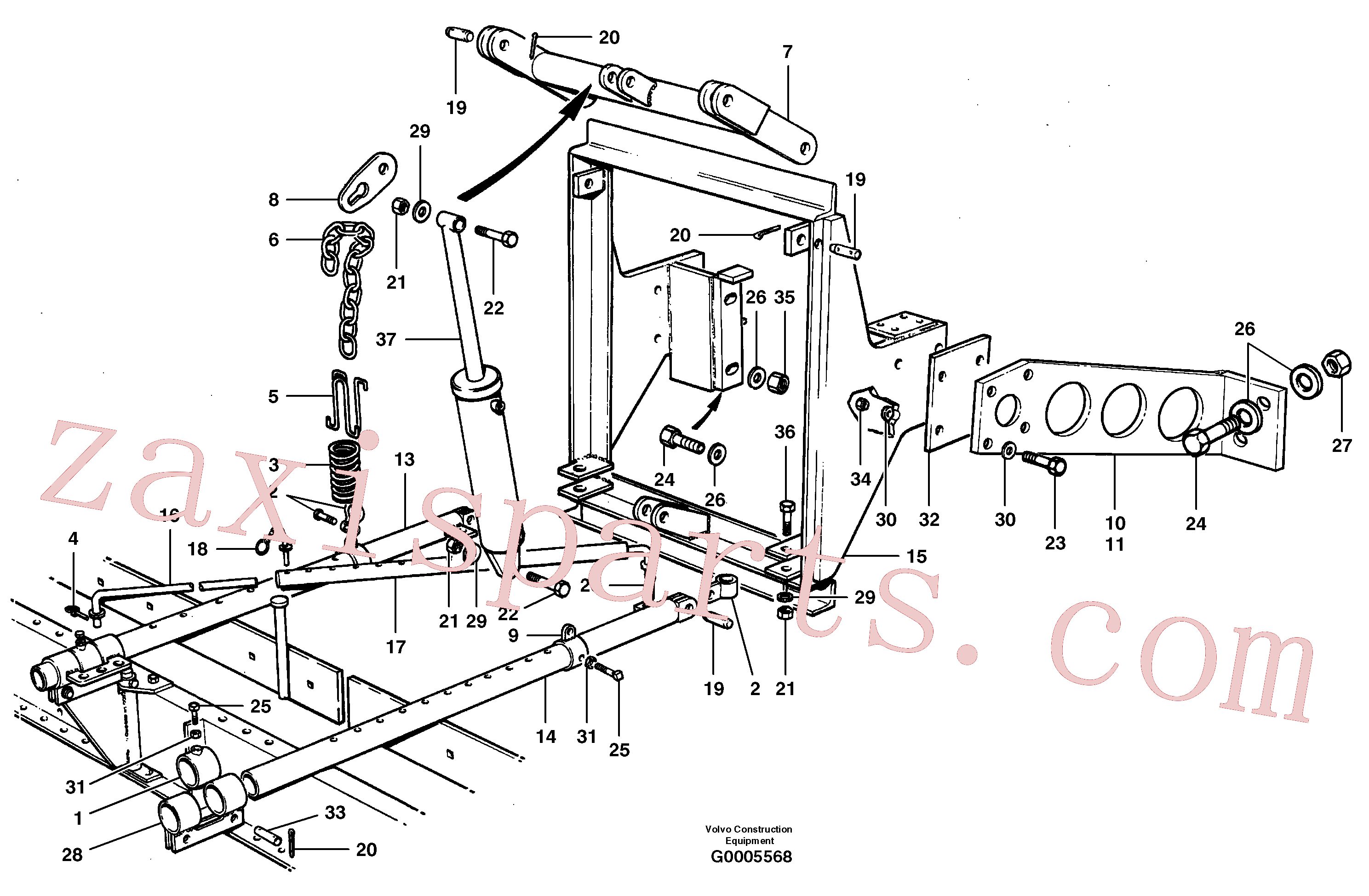 VOE983381 for Volvo Windrow eliminator(G0005568 assembly)