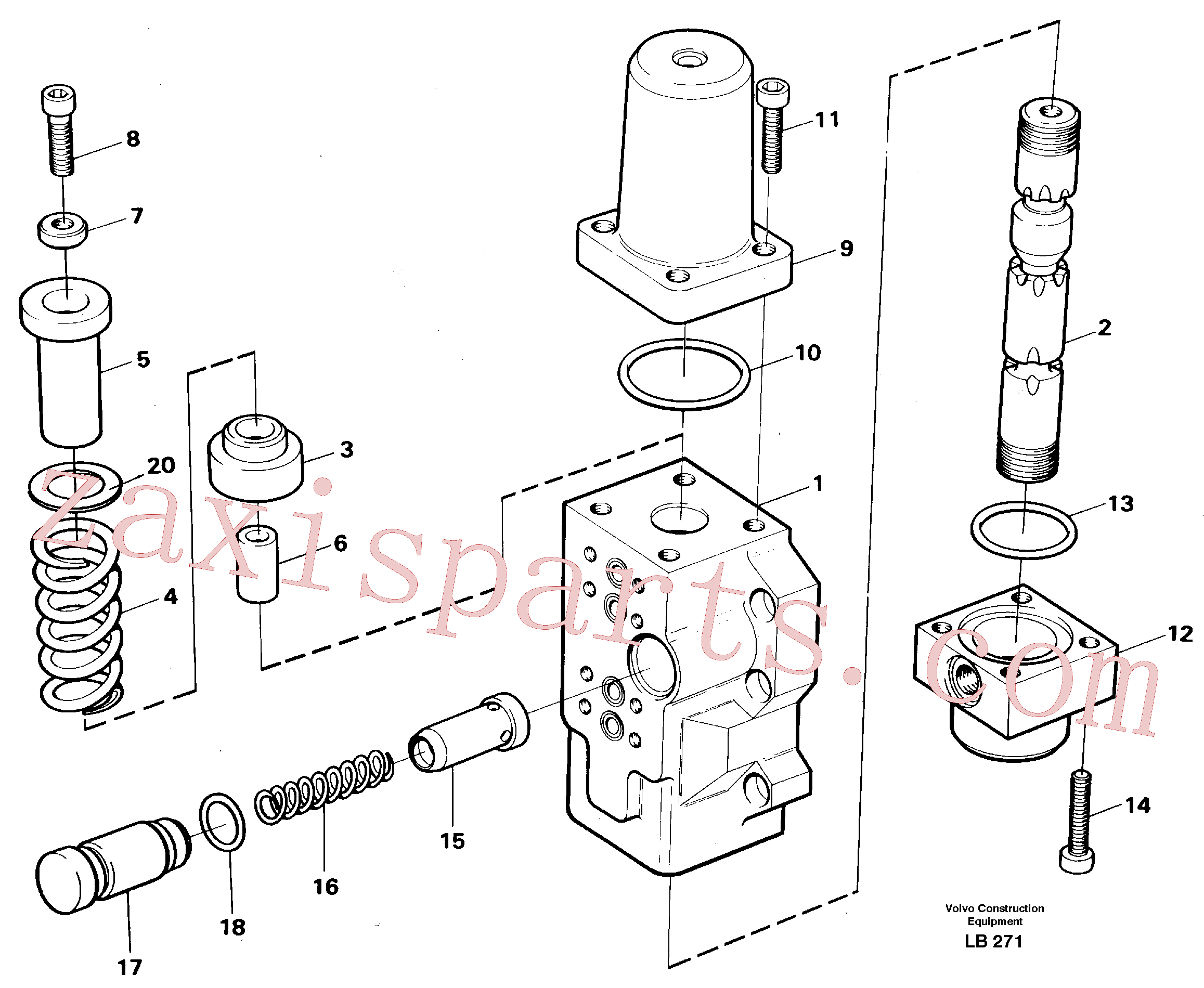 VOE14234787 for Volvo Four-way valve for slewing(LB271 assembly)