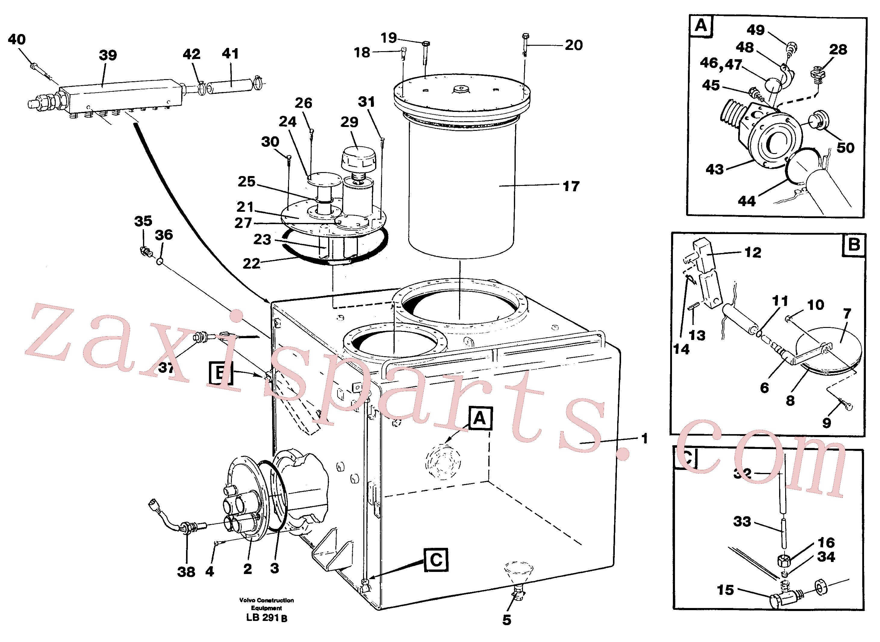 VOE14263816 for Volvo Hydraulic oil tank(LB291B assembly)