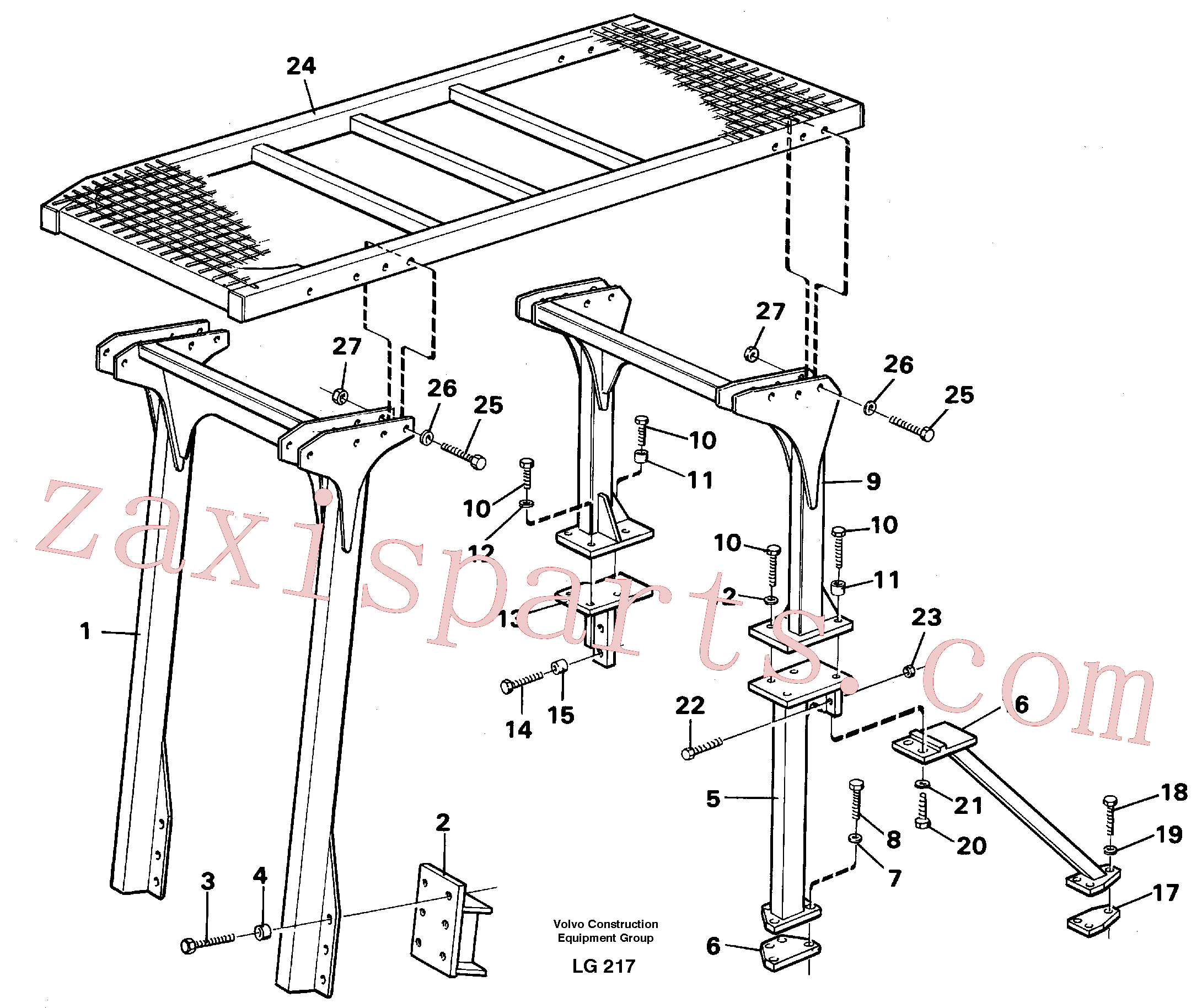 VOE14251026 for Volvo Protection over drivers cab(LG217 assembly)