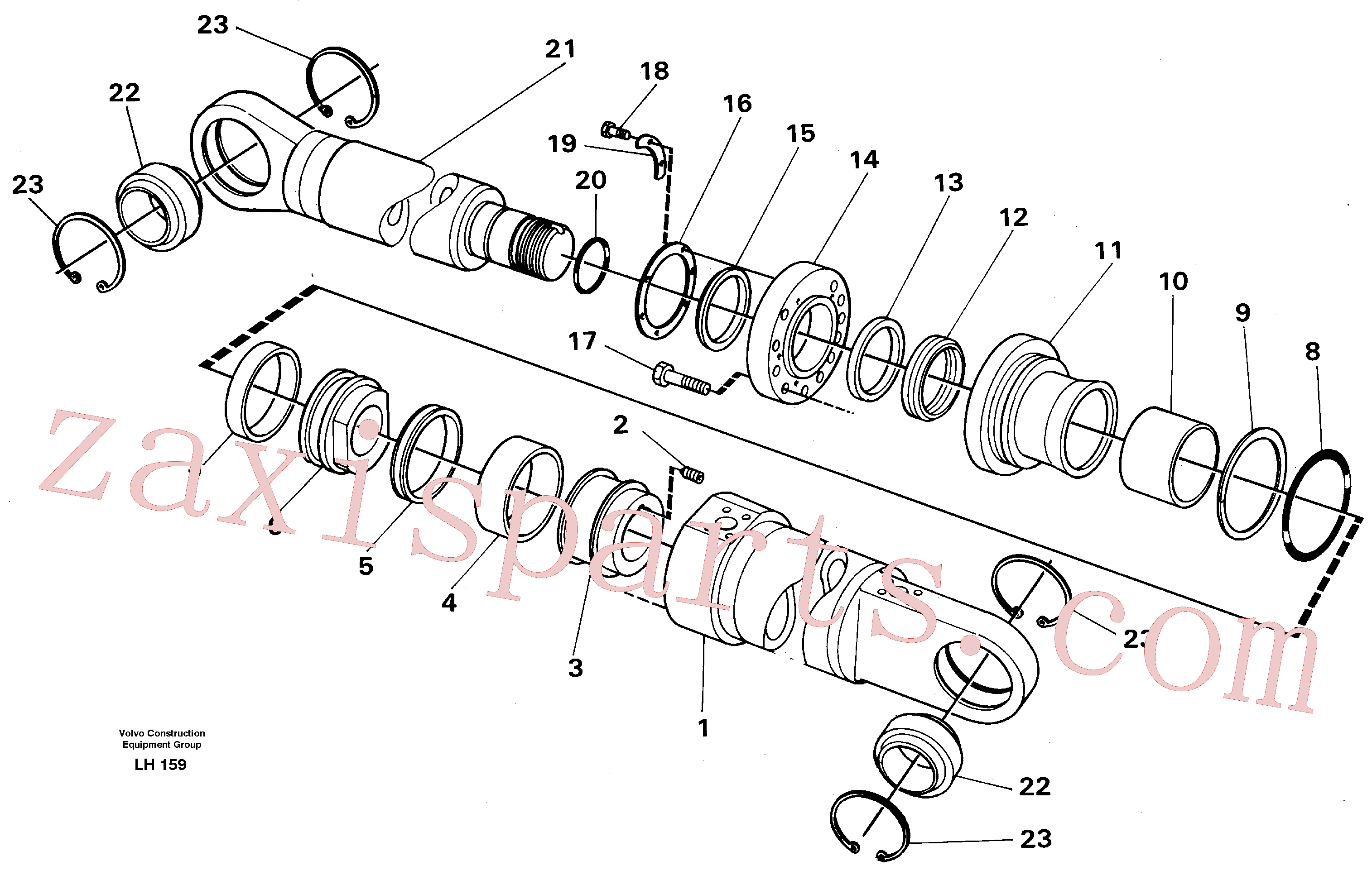 VOE14046155 for Volvo Dipper arm cylinder Material handle equipm.(LH159 assembly)