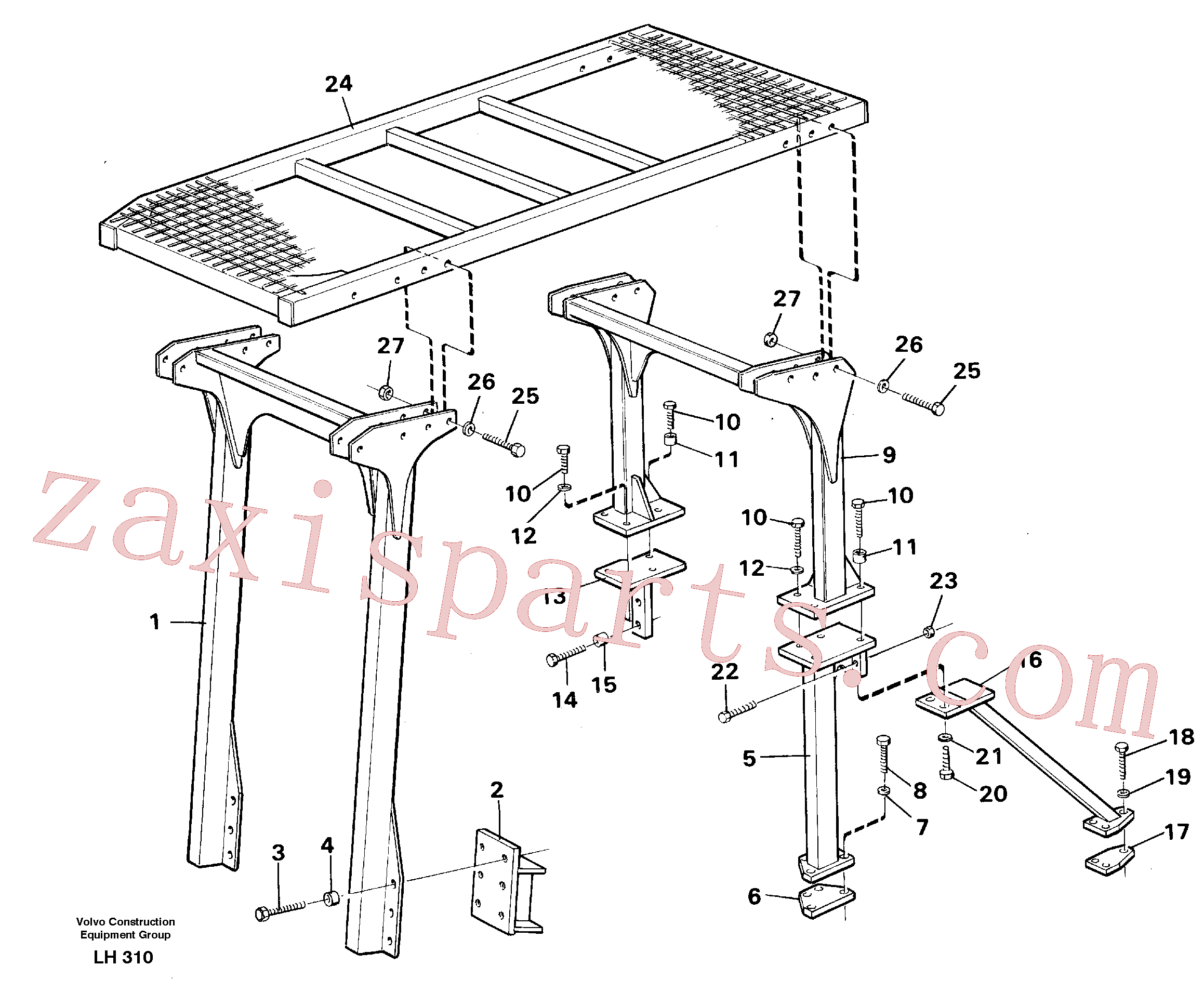 VOE14251026 for Volvo Protection over drivers cab(LH310 assembly)