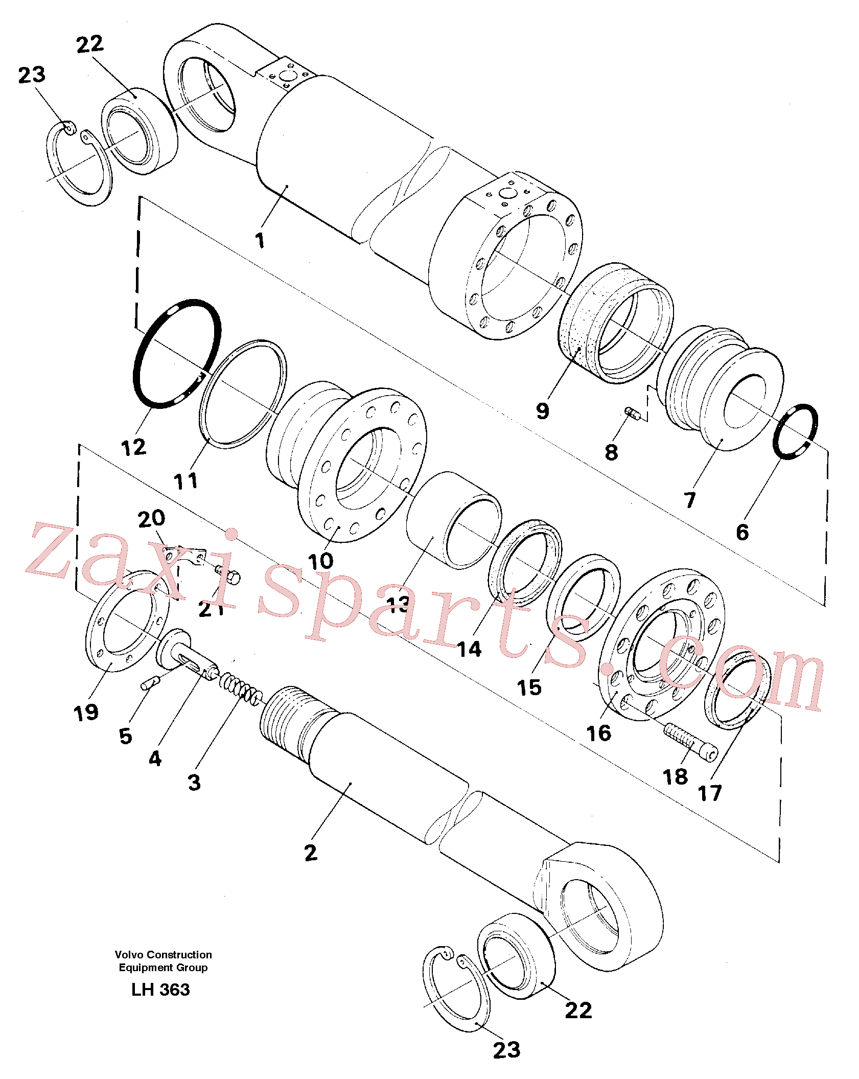 VOE14046155 for Volvo Outrigger cylinder(LH363 assembly)