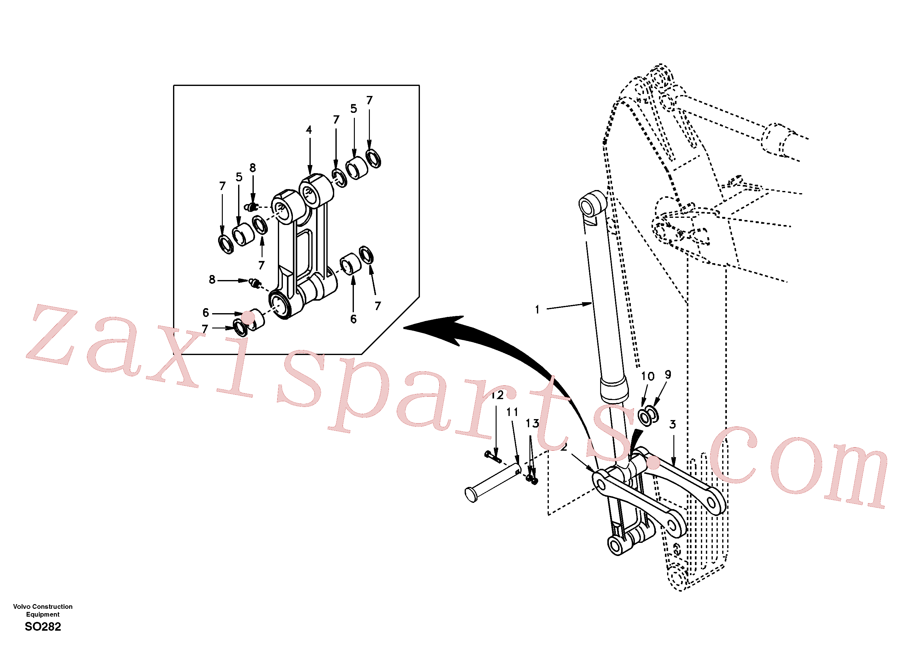 SA1172-05290 for Volvo Links to dipper arm(SO282 assembly)